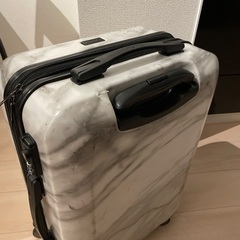 白マーブルのスーツケース機内持ち込みサイズの画像