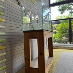 【オシャレ！】アクロ60センチ水槽＋木製水槽台の画像
