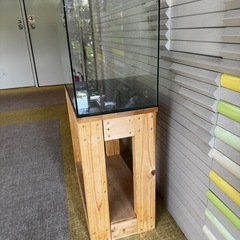 【オシャレ！】アクロ60センチ水槽＋木製水槽台の画像