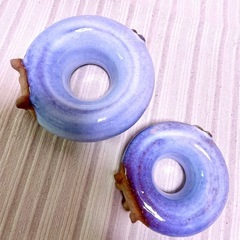 萩焼きドーナツ型一輪挿し大No.52の画像