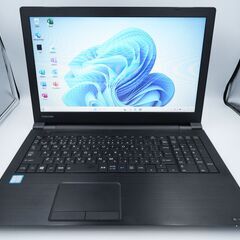 バッテリー◎ 15.6 東芝 ノートPC dynabook B65/J Core i3-8130U windows11 pro 8GB SSD128GB  オフィス (B955)の画像
