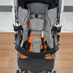 ベビーカー　コンビ　ココットコンパクトW　クールオレンジ　EGα　BU-680の画像