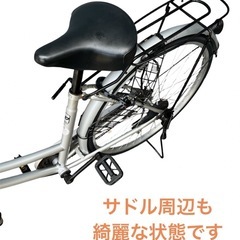 ママチャリ 自転車 26インチ シルバー NO.565の画像