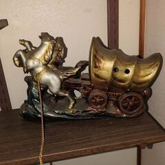アンティーク温度計 馬車？の画像