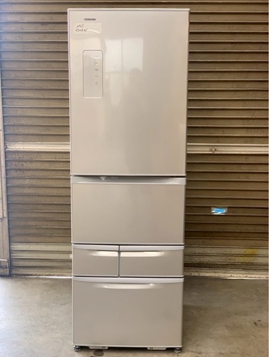 〖倉庫保管品〗　中古　東芝　トーシバ　TOSHIBA　冷蔵庫　5ドア　右開き　GR-J43G　410L　2016年製