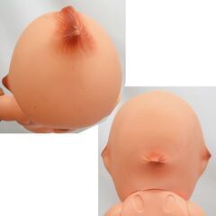 やや難 レトロポップ キューピー 人形 約50cm　刻印なし　長いまつげ　羽根取付と思われる箇所あり　新生児サイズ♪ ☆ PayPay(ペイペイ)決済可能 ☆ 札幌市 豊平区 平岸 平岸店の画像