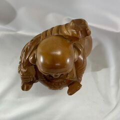 七福神 布袋尊 縁起物 木彫 置物の画像
