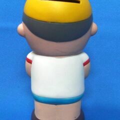 可愛い貯金箱フィギュア 「国民的アニメのサザエさん」磯野カツオ ソフビ貯金箱 長谷川町子美術館限定の画像