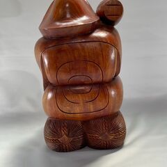七福神 大黒天 木彫 打ち出の小槌 置物の画像