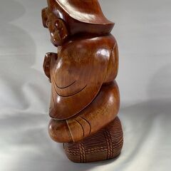 七福神 大黒天 木彫 打ち出の小槌 置物の画像