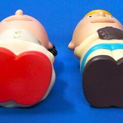 可愛い貯金箱フィギュア 「国民的アニメのサザエさん＆磯野カツオ」ソフビ貯金箱2体セット 長谷川町子美術館限定の画像