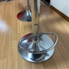 昇降式 バーカウンターチェアー ブラック 二脚の画像