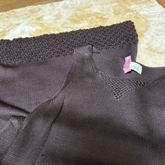 ハロッズ ノースリーブ ワンピース ブラウンの画像