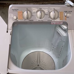 中古　HITACHI　日立　ヒタチ　2槽式洗濯機　二槽式洗濯機　洗濯機　4.5kg　PS-H45L　2021年製の画像