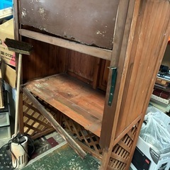 室外機カバー　収納付きの画像
