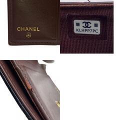 シャネル CHANEL 二つ折り財布 キャビアスキン マトラッセ スモールウォレット AP3178 ブラックの画像