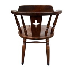 中古　和製ヴィンテージ　飛騨家具　WINDS太平　SOLID WOOD アームチェア 天然木 肘掛 イス ダイニング 椅子の画像