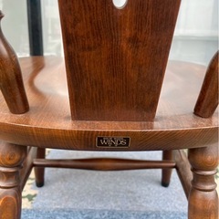 中古　和製ヴィンテージ　飛騨家具　WINDS太平　SOLID WOOD アームチェア 天然木 肘掛 イス ダイニング 椅子の画像