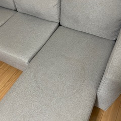 MODERN DECO 3人掛けソファ オットマン一体型も可 グレーの画像