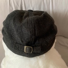 メンズ黒ハンチング帽の画像