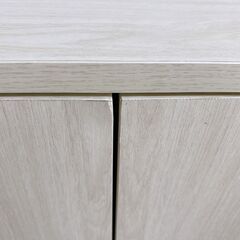 M535 リビング収納   キャビネット  木目調 扉付き・棚高さ調節可能 の画像