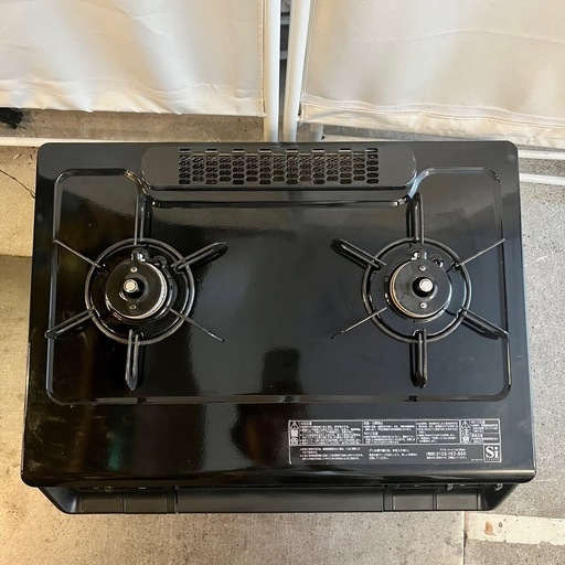 《売約済》【武蔵小山店】 ガステーブル 23年製 都市ガス パロマ エブリシェフ IC-730WA everychef ガスコンロ ガス台 両面焼きグリル 黒 ブラック 2口コンロ キッチン家電 調理家電 中古