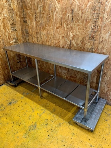 a(7365) ステンレス作業台 W1800D600H800 ステンレス台 作業台 厨房 業務用 店舗用 飲食店 直接引き取りも歓迎 大阪 中古