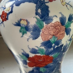 有田焼？　花瓶　花柄　壺　ジャンクの画像