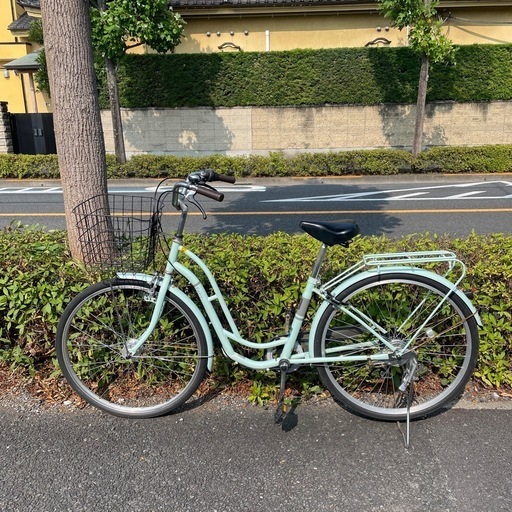 自転車 ママチャリ 6段ギア オートライト【防犯登録抹消済み/7月中まで】
