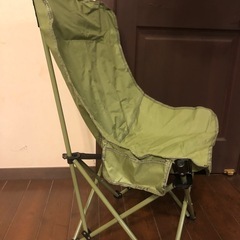 新品未使用！キャンプチェア2脚（ブラック/モスグリーン）の画像