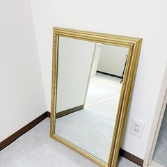 アンティーク調 壁掛けミラー ゴールド 鏡 おしゃれ