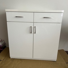 食器棚　キッチン収納　ニトリ　ホワイトの画像