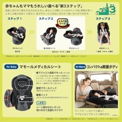 アップリカ　チャイルドシート　回転式　新生児の画像