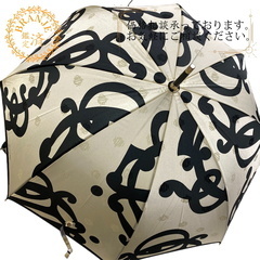クリスチャンディオール Christian Dior 傘 旧ロゴ総柄晴雨兼用