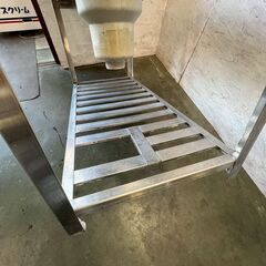 1槽シンク 舟形シンク ステンレス 業務用 流し台 ステンレスシンク 厨房 厨房機器 中段あり 店舗 店舗用品 W1200×D600×H800mm ③ A0062の画像