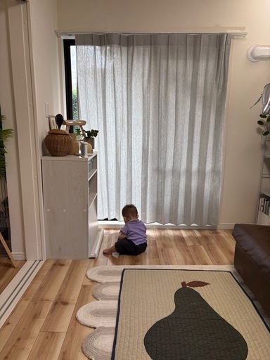 オーダーカーテン　高さ182cm 幅 160cm×2枚