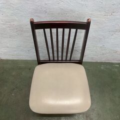 【カリモク】刈谷木工 ダイニングチェア 木製チェア ヴィンテージ家具 当時物 レア カリモク家具 レトロ アンティーク 木製家具 ① Y1810の画像