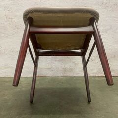 【カリモク】刈谷木工 ダイニングチェア 木製チェア ヴィンテージ家具 当時物 レア カリモク家具 レトロ アンティーク 木製家具 ① Y1810の画像