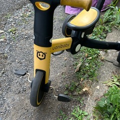 黄色の三輪車の画像