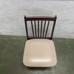 【カリモク】刈谷木工 ダイニングチェア 木製チェア ヴィンテージ家具 当時物 レア カリモク家具 レトロ アンティーク 木製家具 ② Y1811の画像