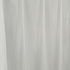 白遮光カーテン&レースカーテンセットの画像