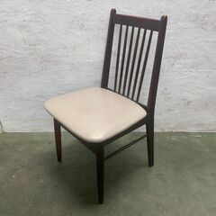 【カリモク】刈谷木工 ダイニングチェア 木製チェア ヴィンテージ家具 当時物 レア カリモク家具 レトロ アンティーク 木製家具 ③ Y1812の画像