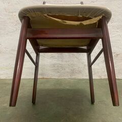 【カリモク】刈谷木工 ダイニングチェア 木製チェア ヴィンテージ家具 当時物 レア カリモク家具 レトロ アンティーク 木製家具 ⑤ Y1814の画像