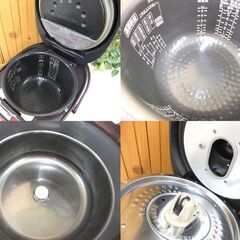炊飯器 炊飯ジャー IHジャー 5.5合 日立 極上炊き 圧力＆スチーム RZ-SG10J(R) レッド 2015年製 中古 厚別店の画像