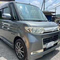 人気車種！ダイハツ タントカスタムRS★総額12.8万円★車検2年付き！スマキー 片側パワスラ 社外アルミ ナビ ワンセグTV ターボ 修復歴なし！内装良好♪激安価格！の画像