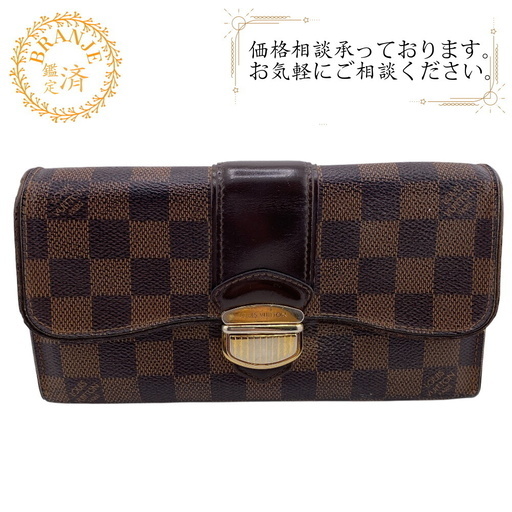 ルイヴィトン 長財布 ポルトフォイユ システィナ ダミエ