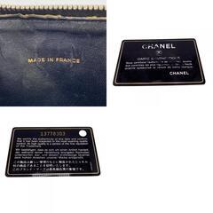 シャネル CHANEL 長財布 ラムスキン マトラッセ ラウンドファスナー ブラックの画像