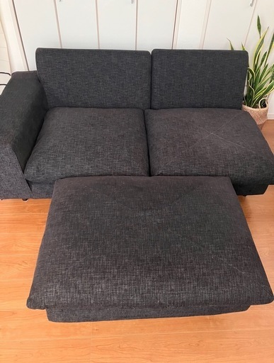 マルイチセーリング　ブラック　3人掛けソファ　②