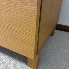 無印良品　キャスター付き木製キャビネット　タモ材　廃盤品 無印良品 キャスター付き木製キャビネット タモ材 廃盤品