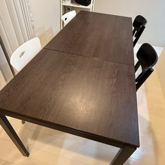 IKEA 伸長 ダイニングテーブル (r_) 福大前のダイニングセットの